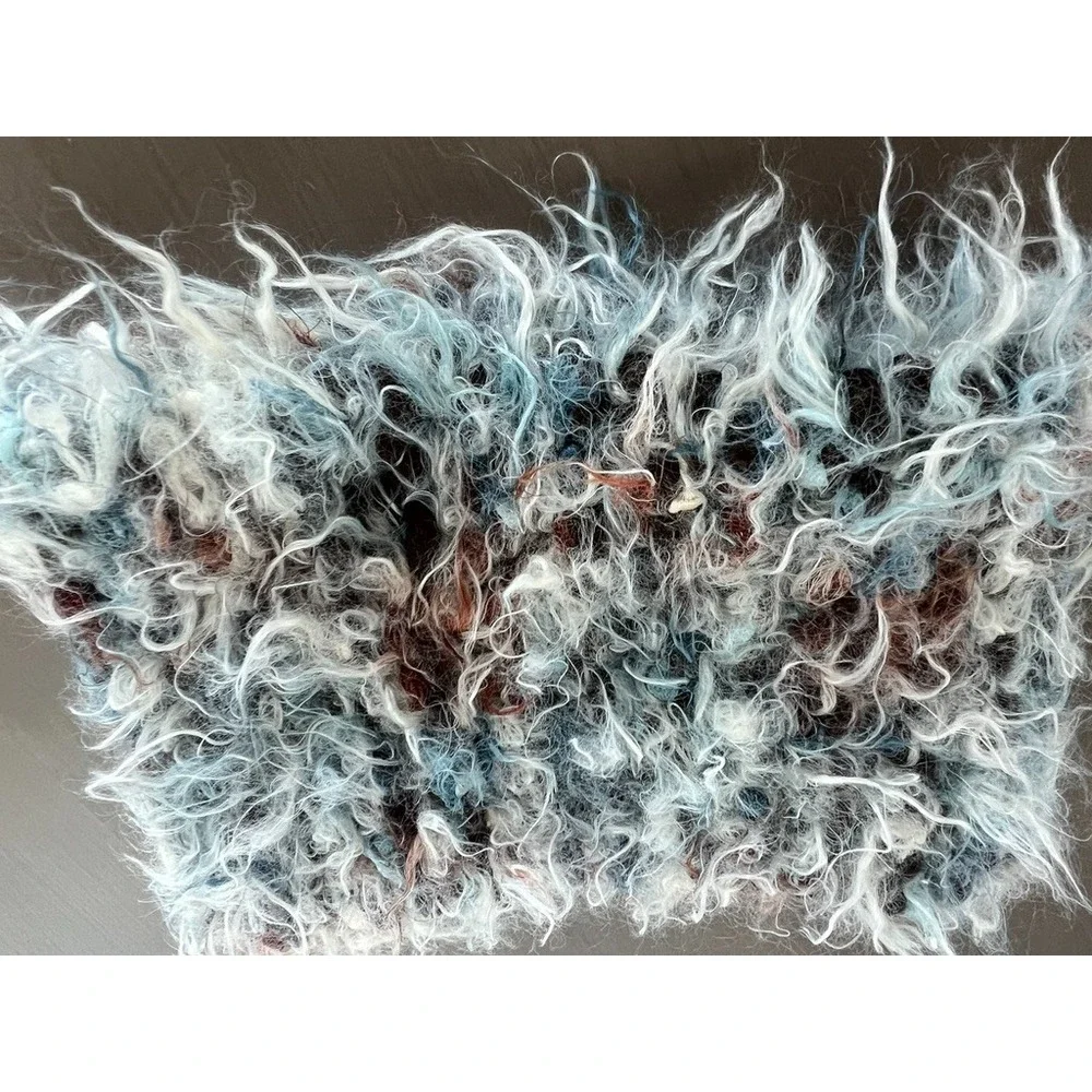 Soft‎ Fluffy Knit Winter Headband Ear Warmer Cozy Textured Fuzzy Head Wrap Blue